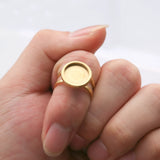 4Pcs Stainless Steel Adjustable Ring Base Blanks for DIY Jewelry Making