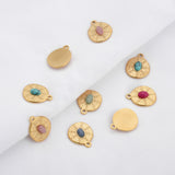 4Pcs Stainless Steel Sun Charms for DIY Necklace Making
