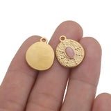 4Pcs Stainless Steel Sun Charms for DIY Necklace Making