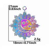 4Pcs Stainless Steel Celestial Charms for Jewelry Making
