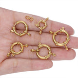 4Pcs Stainless Steel Spring Ring Clasps Hooks For Bracelet Necklace DIY Jewelry