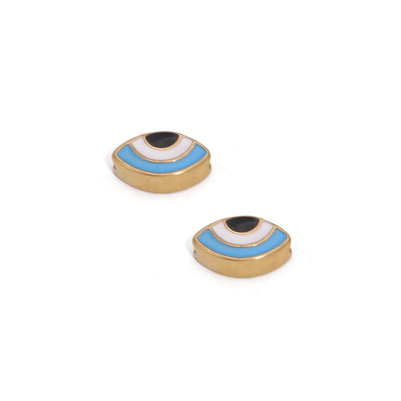 4Pcs Small Fish Beads Spacer Enamel Eyes DIY Jewelry Findings