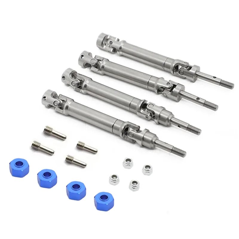4Pcs Steel Drive Shaft CVD for 1/10 Slash Stampede Hoss RC Car Upgrade Parts