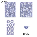 4Pcs Straw Topper Resin Mold Pole Dancer Craft DIY Epoxy Casting Mould