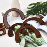 4Pcs Wooden Bag Handles Replacement for Handbags Straw Beach Bags