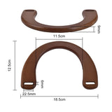 4Pcs Wooden Bag Handles Replacement for Handbags Straw Beach Bags