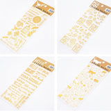 4Pcs UV Epoxy Resin Fillings Letters Cat Flowers Stickers Kit