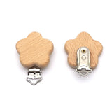 4Pcs Animal Beech Wood DIY Grinding Bar Baby Pacifier Chain Accessories