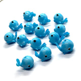 4Pcs DIY Hand Drawn Whale Ceramic Beads Cartoon Porcelain Accessories