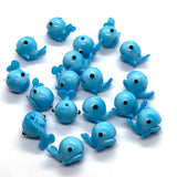 4Pcs DIY Hand Drawn Whale Ceramic Beads Cartoon Porcelain Accessories