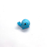 4Pcs DIY Hand Drawn Whale Ceramic Beads Cartoon Porcelain Accessories