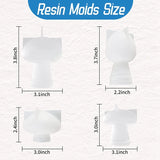 4Pcs Big Mushroom Silicone Moulds for Epoxy Resin Crafting