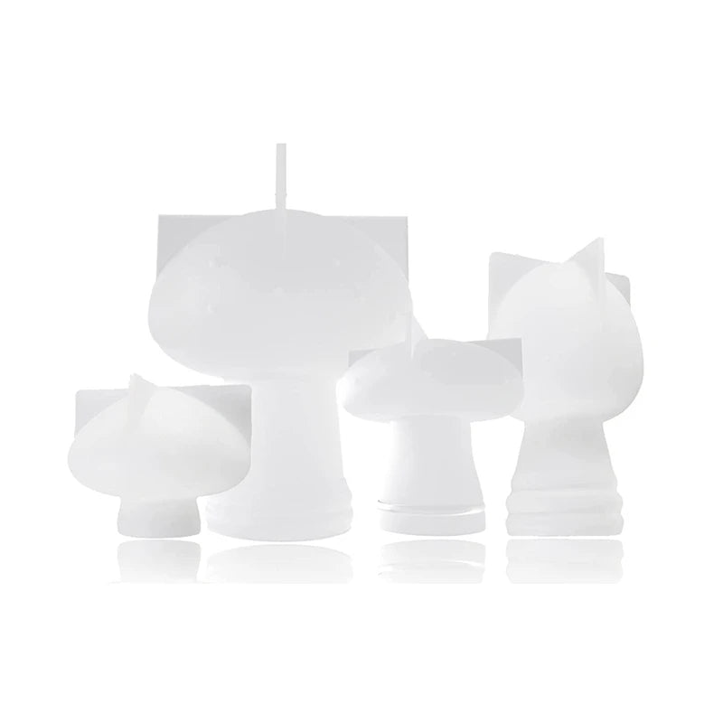 4Pcs Big Mushroom Silicone Moulds for Epoxy Resin Crafting