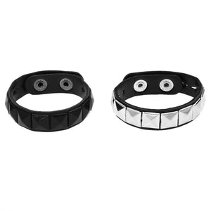 Punk Pyramid Studded Leather Bracelet Wristband