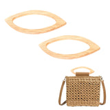 4Pcs Wooden Bag Handles, Petal Shape Handbag Purse Handle for DIY Bag