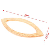 4Pcs Wooden Bag Handles, Petal Shape Handbag Purse Handle for DIY Bag