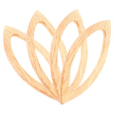 4Pcs Wooden Bag Handles, Petal Shape Handbag Purse Handle for DIY Bag