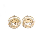4Pcs Brass Sun Charms Clouds Pendants Diy Jewelry Earrings Necklace