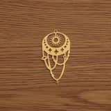 4Pcs Brass Sun Star Charms for Jewelry Making DIY Earrings Necklace Keychain