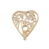 4Pcs Brass Heart Celestial Charms Sun Moon Stars Pendants Diy Jewelry Making