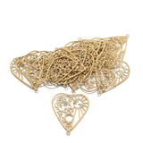 4Pcs Brass Heart Celestial Charms Sun Moon Stars Pendants Diy Jewelry Making