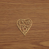 4Pcs Brass Heart Celestial Charms Sun Moon Stars Pendants Diy Jewelry Making