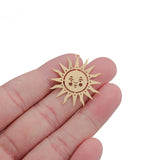 4Pcs Brass Sun Moon Charms Celestial Pendants Diy Jewelry Making