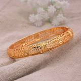 4Pcs Dubai Arab Bracelet&Bangles Women Girl Islam Muslim Wedding Copper Bangle