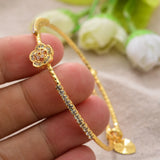 4Pcs Dubai Bangles Zircon Stone Bracelets&Bangles