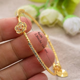 4Pcs Dubai Bangles Zircon Stone Bracelets&Bangles