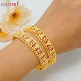 4Pcs Dubai Bangles African Jewelry Middle East Wedding Jewellery