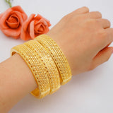 4Pcs/lot Dubai Bangles For Women Middle East Bracelets Wedding Jewelry