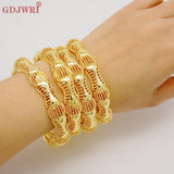 4Pcs/lot Dubai Bangles Wedding Indian Bracelet For Women African Charm