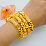4Pcs/lot Dubai Bangles Wedding Indian Bracelet For Women African Charm