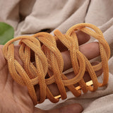4Pcs/lot Women's Dubai Bride Wedding Cuff Bracelet Africa Bangles Jewelry