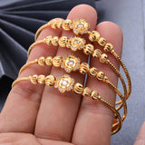 4Pcs Baby Bangels & Bracelet Set for Girls Boys Plated Jewelries