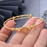 4Pcs Baby Bangels & Bracelet Set for Girls Boys Plated Jewelries