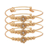 4Pcs Baby Bangels & Bracelet Set for Girls Boys Plated Jewelries