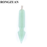 4Pcs Natural Gem Stone Long Pendants Pendulums Reiki Necklace Opal Quartzs