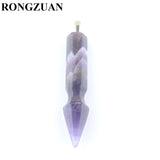 4Pcs Natural Gem Stone Long Pendants Pendulums Reiki Necklace Opal Quartzs
