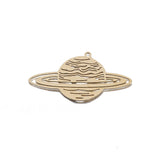 4Pcs Raw Brass Planet Charms Sun Pendants DIY Jewelry Making