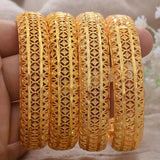 4Pcs/set 24K Dubai Bangles Ethiopia wedding Bangles Africa Saudi Arabia jewelry