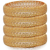 4Pcs/set 24K Dubai Bangles Ethiopia wedding Bangles Africa Saudi Arabia jewelry