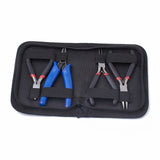 4Pcs Jewelry Pliers Set Wire-Cutter/Round Nose/Side Cutting/Crimping Plier