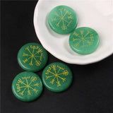 4Pcs/set Natural Tiger Eye Crystal Runes Stones Divination Rune Fortune-telling