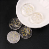4Pcs/set Natural Tiger Eye Crystal Runes Stones Divination Rune Fortune-telling
