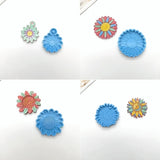Flower Keychain Silicone Mold Sunflower Resin Mold Keychain Pendant