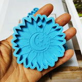 Flower Keychain Silicone Mold Sunflower Resin Mold Keychain Pendant