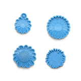 Flower Keychain Silicone Mold Sunflower Resin Mold Keychain Pendant