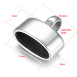 4 Stainless Steel End Beads Loop 13*6mm DIY Jewelry Making Accessories